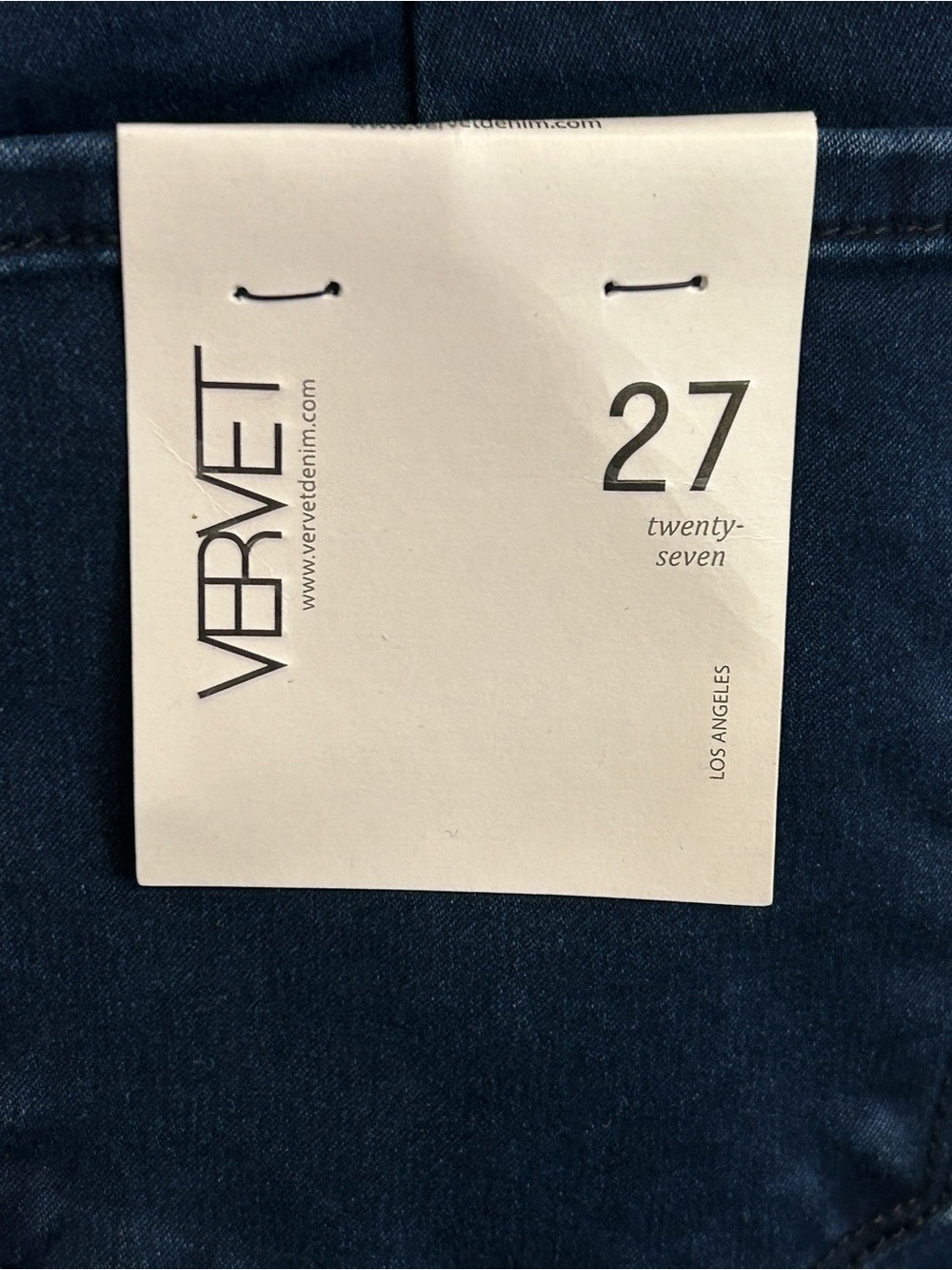 NWT Vervet Selena Super High-Rise Flare Jeans Dark Wash Raw Hem Sz 27 V2449 - Picture 7 of 10
